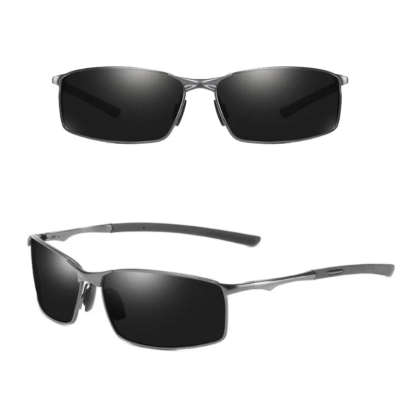 Высокое качество солнцезащитные очки авиаторы Для мужчин брендовые дизайнерские Бронза Металлические солнцезащитные очки для вождения с антибликовым покрытием UV400 - Цвет линз: Gunmetal Black