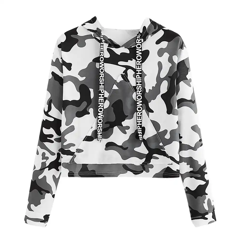 camo print hoodie women's