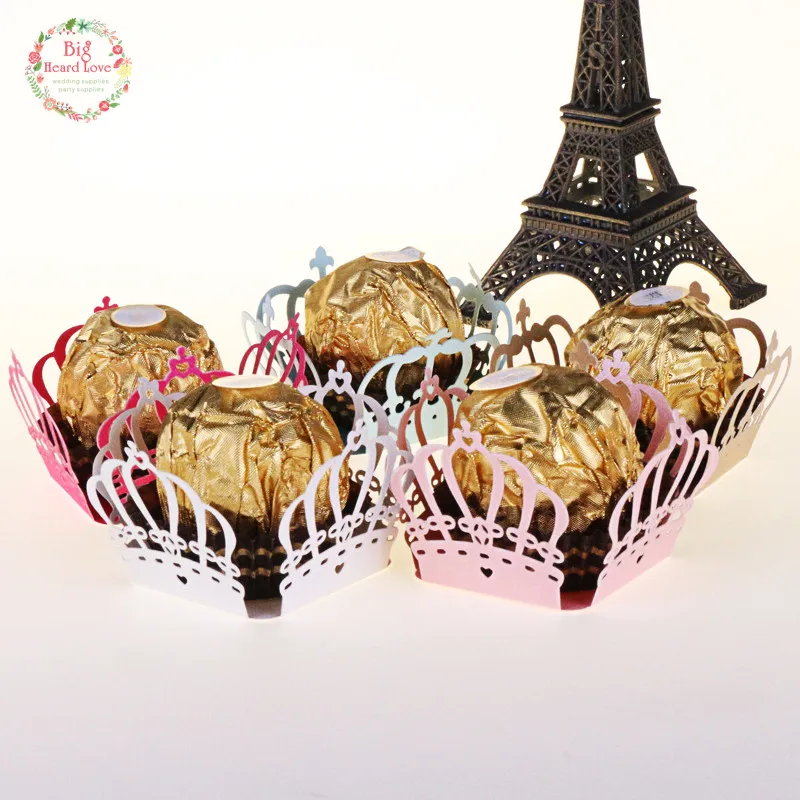 50pcs The Crown Candy Box Bar Party Favors Chocolate Bar Cake