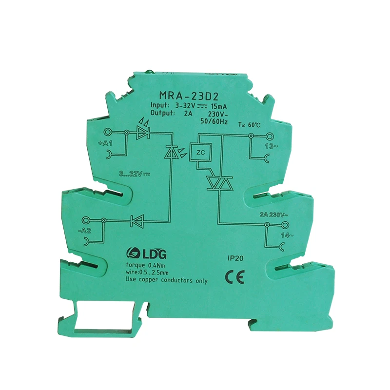 MRA-23D2 3-32VDC вход 24-280 VAC выход 2A твердотельный релейный модуль ультра тонкий порт 220 В мини модульное реле SSR