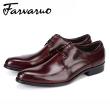 

Farvarwo Men's Business Dress Formal Oxfords Genuine Cow Leather Offical Shoes for Men Italian Handmade Pointed Toe Casual Shoes
