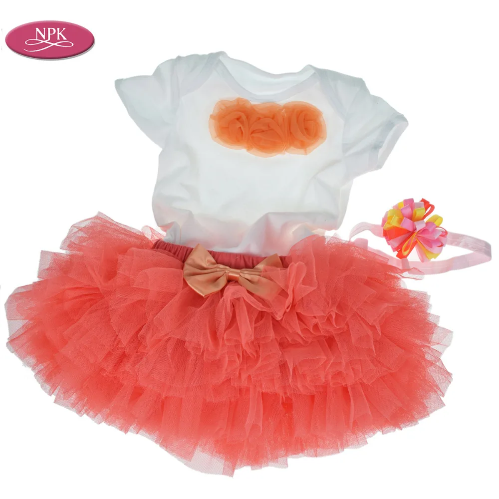 

NPK Full Silicone Doll Clothes Lovely Baby Girl Polka Dot Dress Fashion Princess Short Skirt For 20-23 inch Reborn Doll Outfits