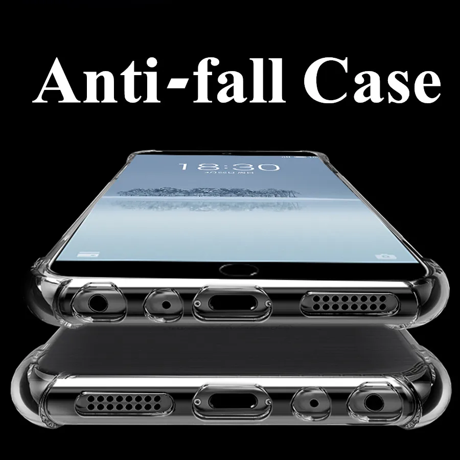 

Airbag Drop Protection Case For Meizu 15 16 plus Phone Case For Meizu M5 M6 Note 8 16th 8X M6T Transparent Silicone Back Cover