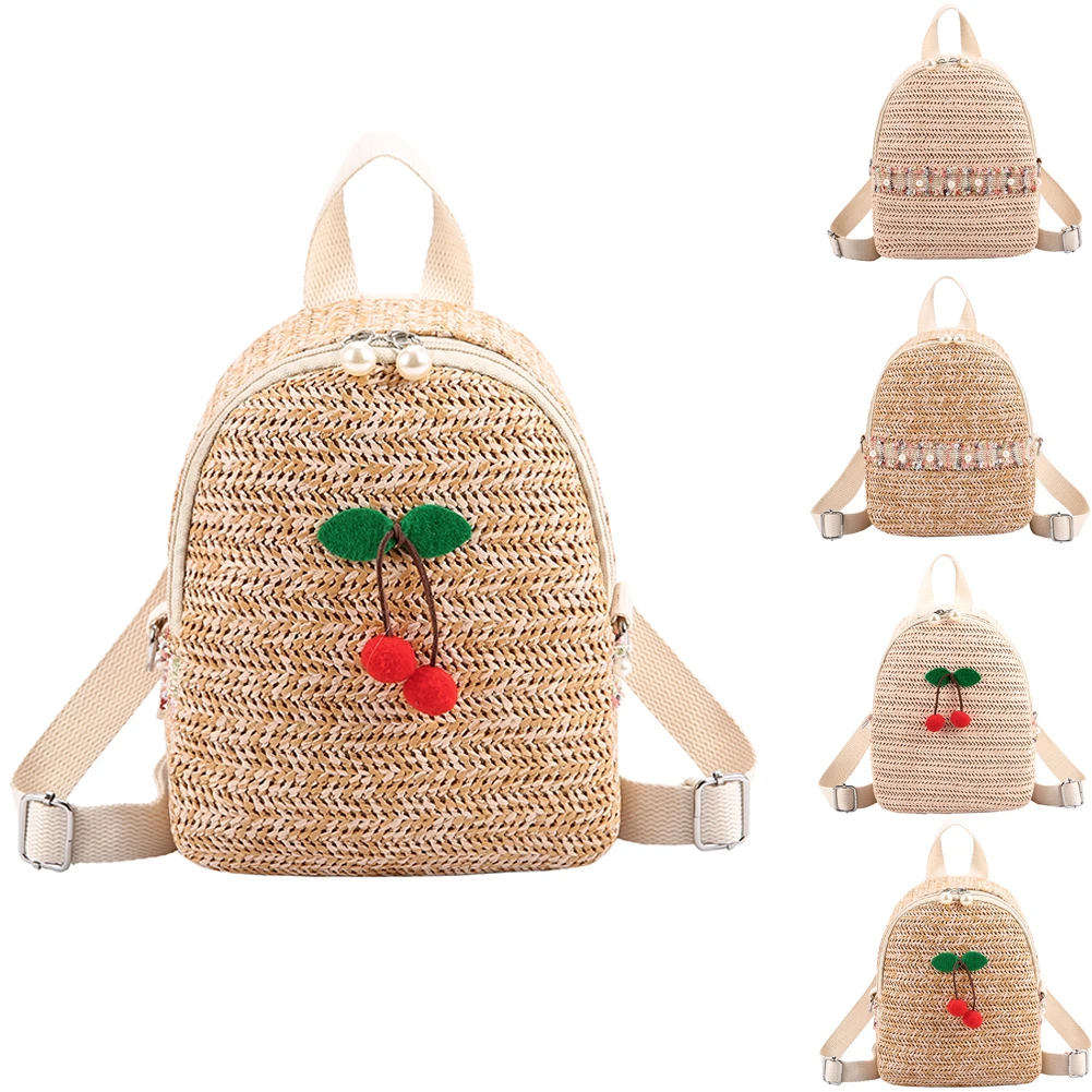 Новая женская соломенная сумка, модная пляжная сумка в богемном стиле, ручная работа, плетеная ротанговая сумка на плечо с жемчугом