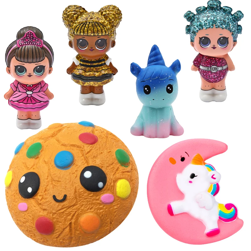 Kawaii бисквиты Squishies jumbo Squeeze Squishy восхитительный Единорог медленно поднимающийся Squeeze Ароматические антистрессовые игрушки для детей