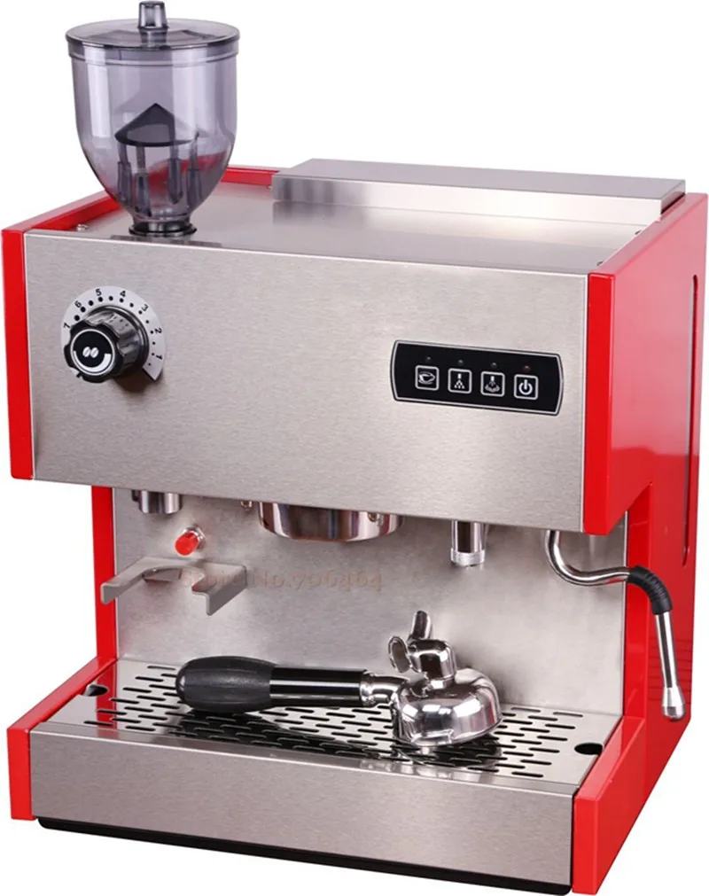 Полуавтоматическая Коммерческая термо-блок с двойной системой экрана эспрессо кофе машина 15 бар с мясорубкой капучино