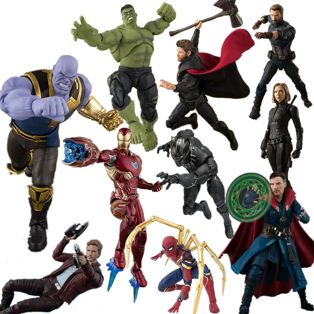 

Avengers Endgame SHFiguarts Iron Man Thanos Hulk Captain America PVC Action Figures Anime Toy Avangers Infinity War SHF Figurine