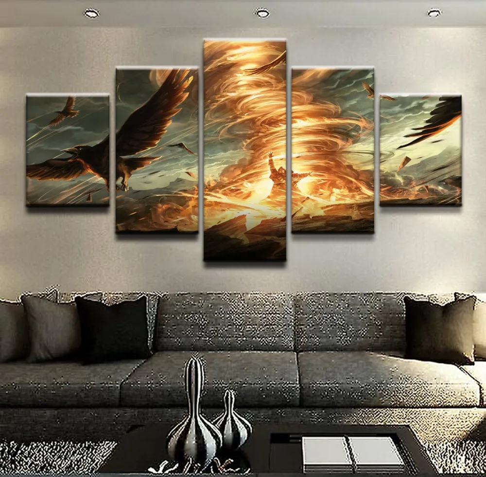

Gathering Magic Game 5 Pieces Print Poster Canvas Painting Wall Art Living Room HD Print Painting Modern Home Decor Artwork