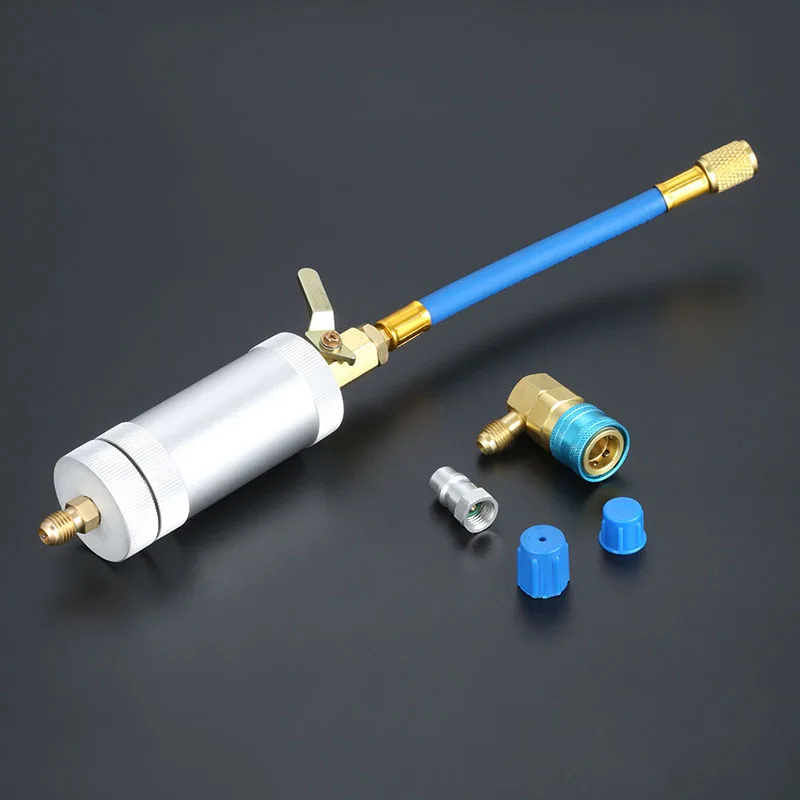 

For R134A R12 R22 Oil injector Male Air condition Refrigeration 2oz Refillable Car Coolant Filler Tuber Useful
