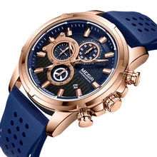 MEGIR 2019 Luxury Brand Watches Men Fashion Sport Military Quartz Watch Men Silicone Waterproof Clock Man Relogio Masculino