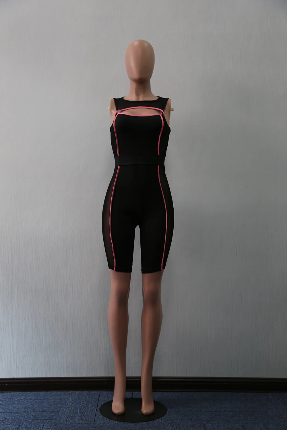 Rompers Women's Jumpsuit Fashion Mesh Stitching Sexy Bodysuit Slim Tight Leg Female Wrap Bodycon Playsuit Nightclub Overalls OL Rompers Women's Jumpsuit Fashion Mesh Stitching Sexy Bodysuit Slim Tight Leg Female Wrap Bodycon Playsuit Nightclub Overalls OL