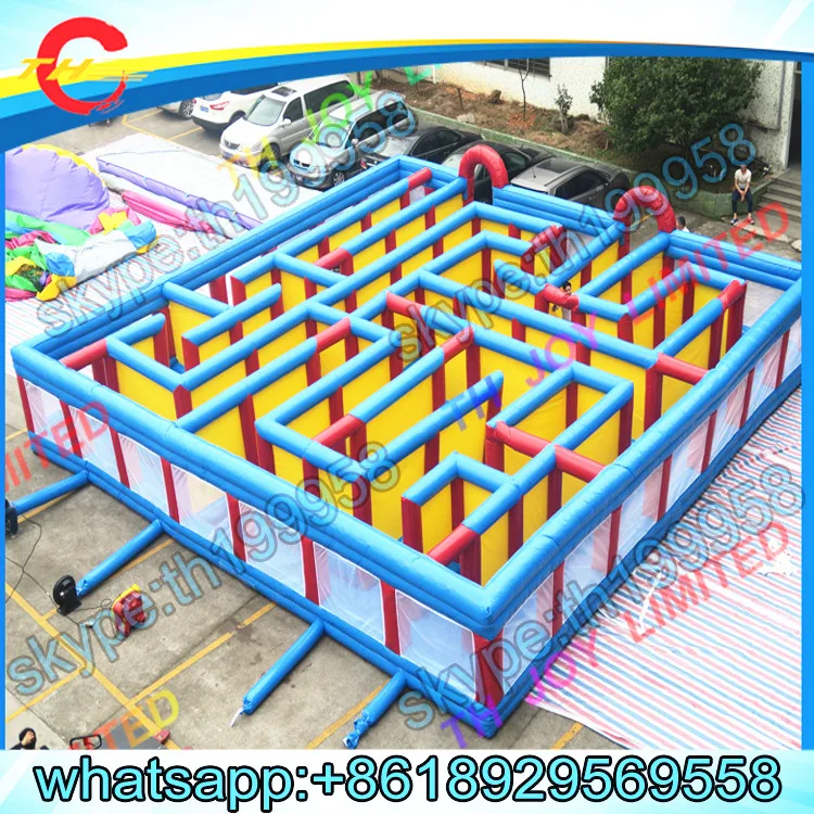 

Free air shipping to door,commercial giant outdoor inflatable puzzel sport games,inflatable maze carnival games