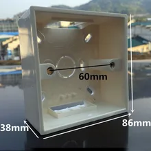 5 шт. не поддерживающий горение провод распределительные коробки ПВХ проводка нижняя Универсальная коробка 86*86*38 для 86 Тип переключатель гнездо