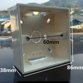 

5pcs Flame Retardant Wire Junction Boxes PVC Wiring Bottom Universal Box 86*86*38 For 86 Type Switch Socket