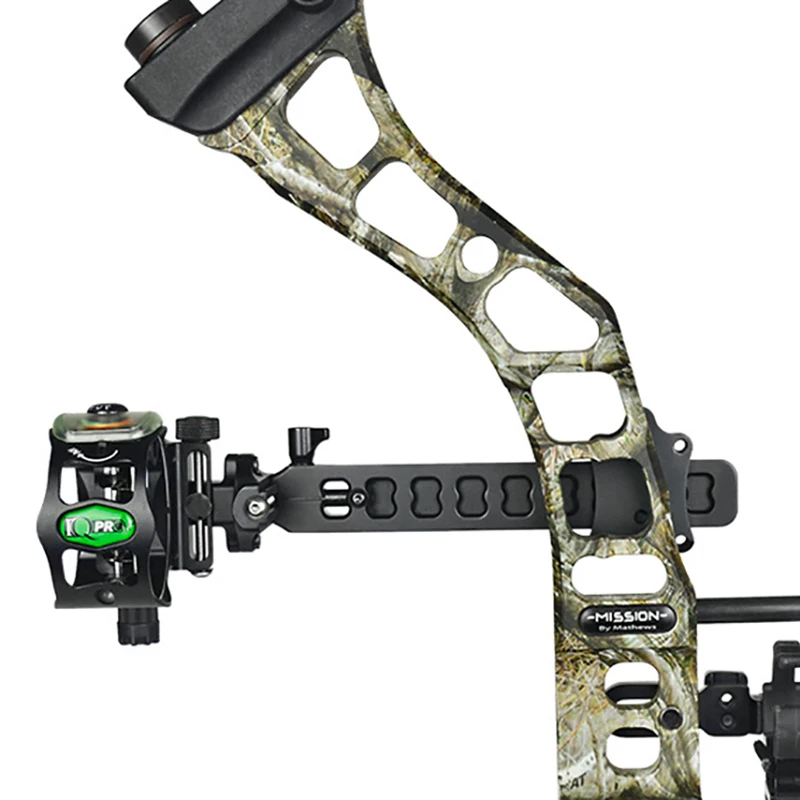 

5 pins Optical Fiber Compound Bow Sight Micro Adjustable Bow Sight with Light Outdoor Hunting Athletics Bow Sight