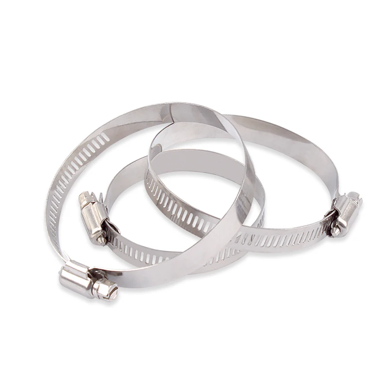 10pcs Stainless Steel Hose Clamps Adjustable 10 108mm Worm Gear Clamp Fuel Line Clamps for