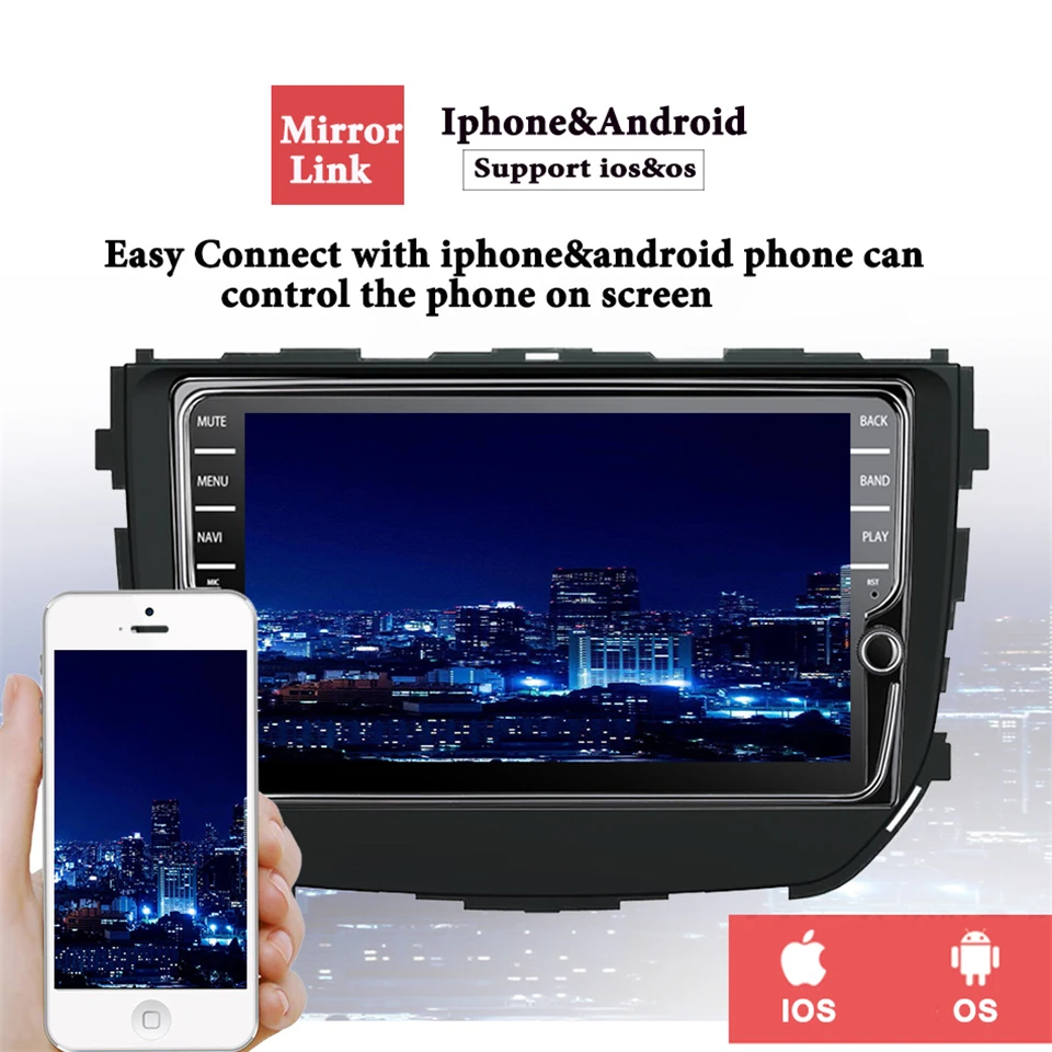Top Android 9.1 Fit SUZUKI Brezza 2016 2017 2018 2019 Octa Core 4+64GB Car DVD Player Navigation GPS Radio Head Unit Carplay 9