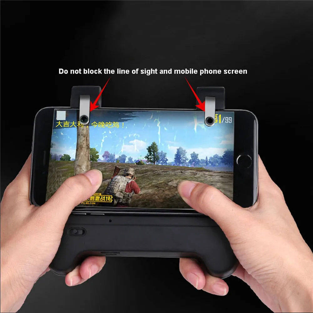 Pubg Game Gamepad Joystick Grip Handle Cooling Fan with Fire Button Trigger for 4.7-5.5 inch IOS An