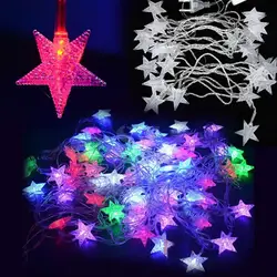 В 220 в EU/110 В в США штекер 10 м RGB звезда светодио дный светодиодная струнная лампа праздник свет водостойкий Рождественский Свадебный