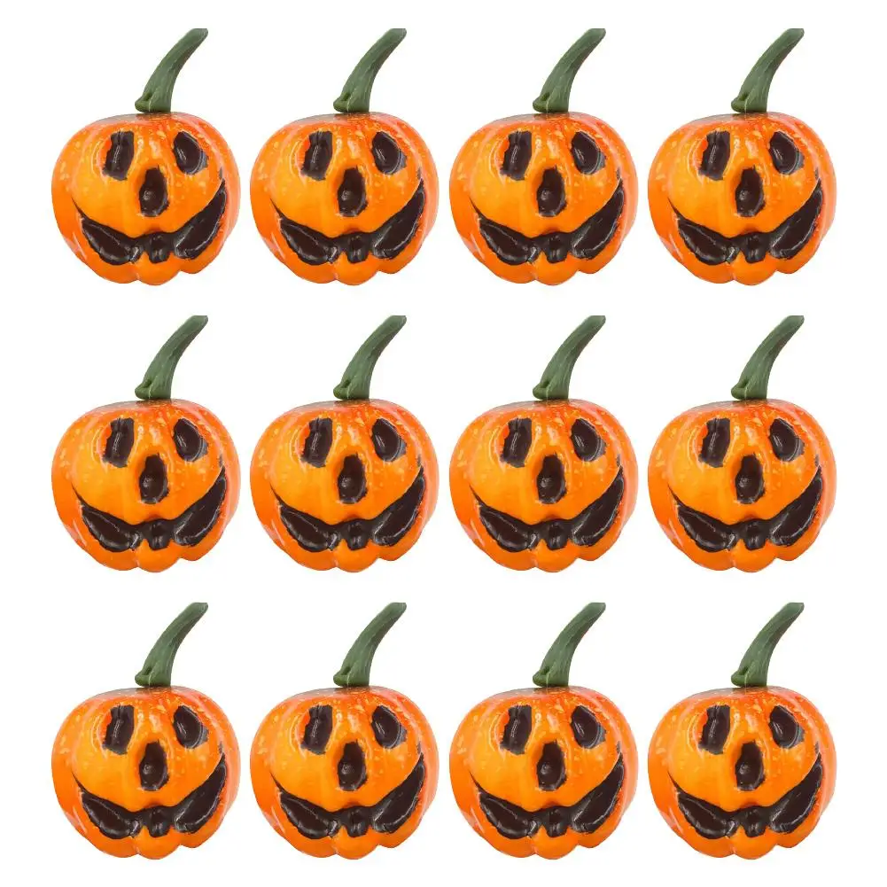 12pcs Mini Pumpkins Halloween Decorative Simulation Pumpkin Fall