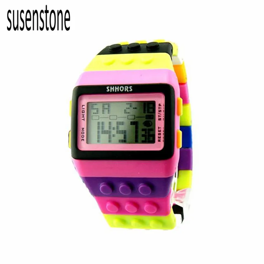 الساخنة رواية تصميم للجنسين ملون led الإلكترونية الرياضة ووتش المعصم الرقمية ووتش للأطفال بنين بنات ساعات هدية مثالية