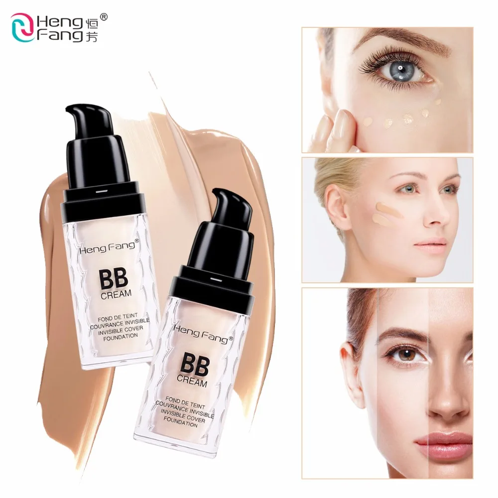 HengFang Brand Makeup 28g Whitening Waterproof Face Long-Lasting BB Cream CC Moiste and Concealer 3 Colors Smooth Make up Tool |