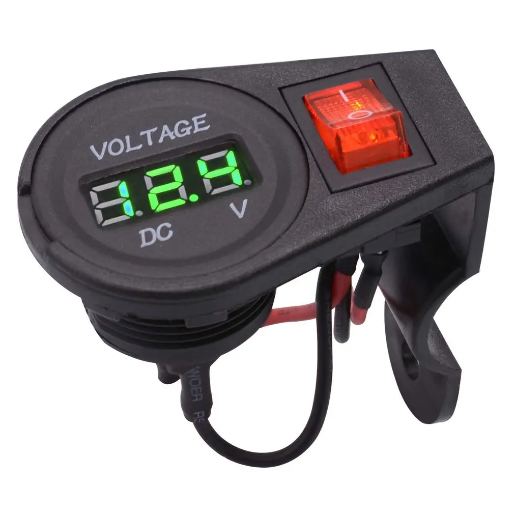 Мотоцикл 12 v-24 v модифицированный вольтметр с переключателем вольтметр цифровой дисплей