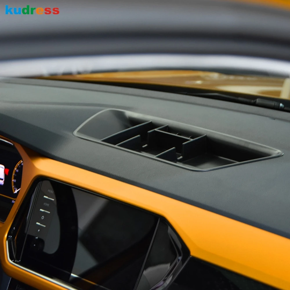 

For VW Volkswagen T-Cross 2018 2019 2020 ABS Plastic Storage Boxes Case Car Storage Box Waterproof Phone Container cover