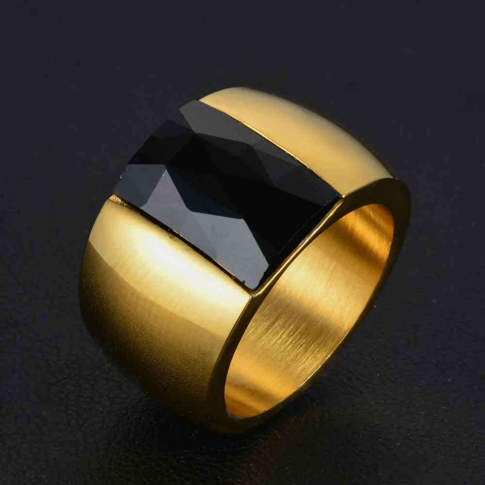 316L Нержавеющая Сталь Роскошный бренд большое кольцо с австрийским кристаллом камень кольцо обручальное кольцо для женщин