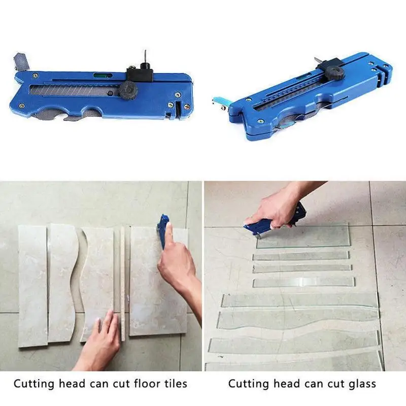 Multi-function Tagliapiastrell Glass Cutter Six Wheel Metal Cut Glass Kit Tool With Measure Ruler Tagliavet Blade Sharpener