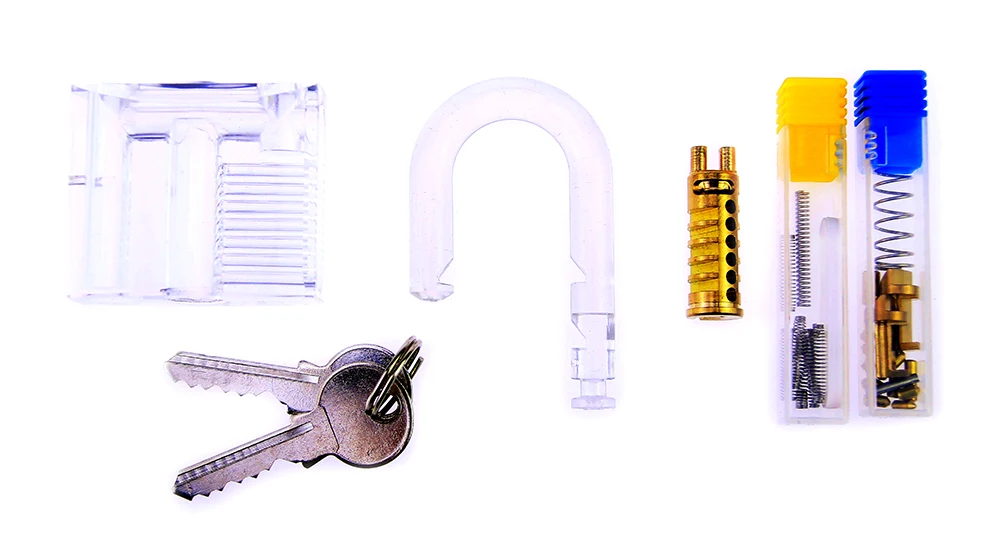 

Hot!!! New Locksmith Pick Tools Diy Assemble Transparent Padlock By Yourself Promote Opener Skill Train Practice Set