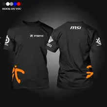 2016 Новое Лето горячие продажа fnatic Футболка хлопок команда Футболки модные мальчики Топ ТРОЙНИКИ Одежда бесплатная доставка