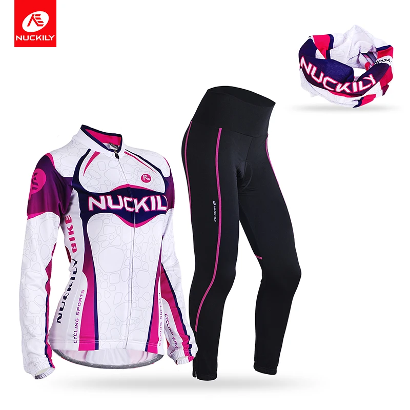 Nuckily women summer road bikes jersey with pink foam pad tight cycling