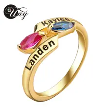 UNY Mom s Special Customized Engrave 18k Gold Plated Family Anniversary font b Gift b font