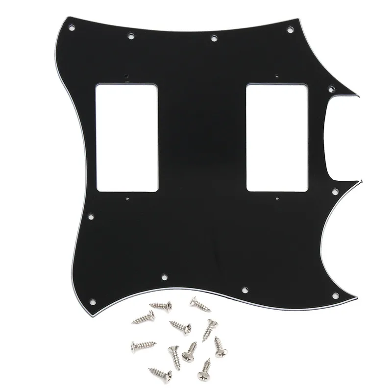 زيبرا 1 pcs القياسية 3 رقائق الأسود SG نمط كامل الوجه الغيتار Pickguard مع مسامير للآلات الموسيقية القيثارة أجزاء التبعي