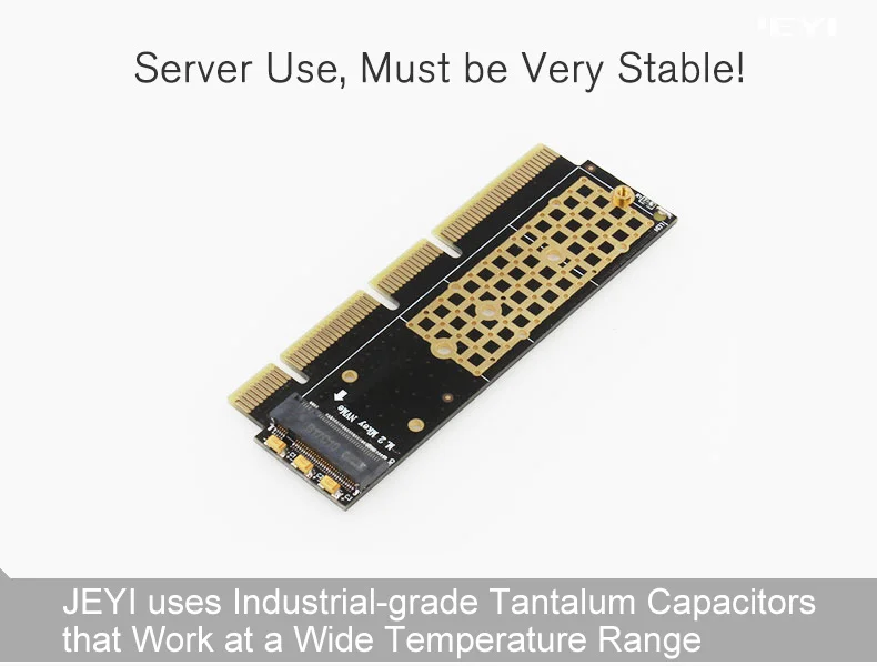 JEYI MX16-1U M.2 NVMe SSD NGFF для PCI-E 3,0 M ключ интерфейсная карта X4 X8 X16 адаптер Поддержка PCI Express 2230-2280 m.2 полная скорость