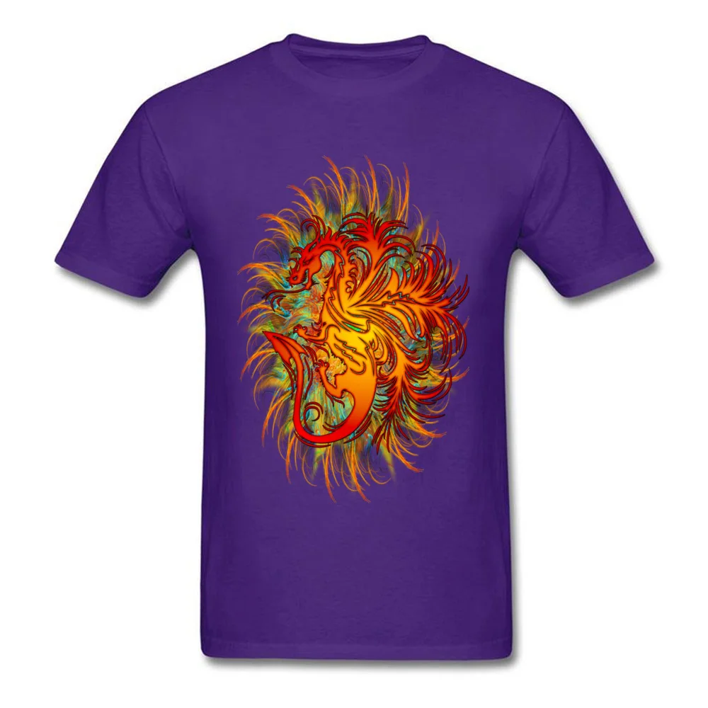 Dragon Psychedelic Fire Summer Fall Pure Cotton Crew Neck Tops T Shirt Short Sleeve Casual Tee Shirt Oversized Top T-shirts Dragon Psychedelic Fire purple