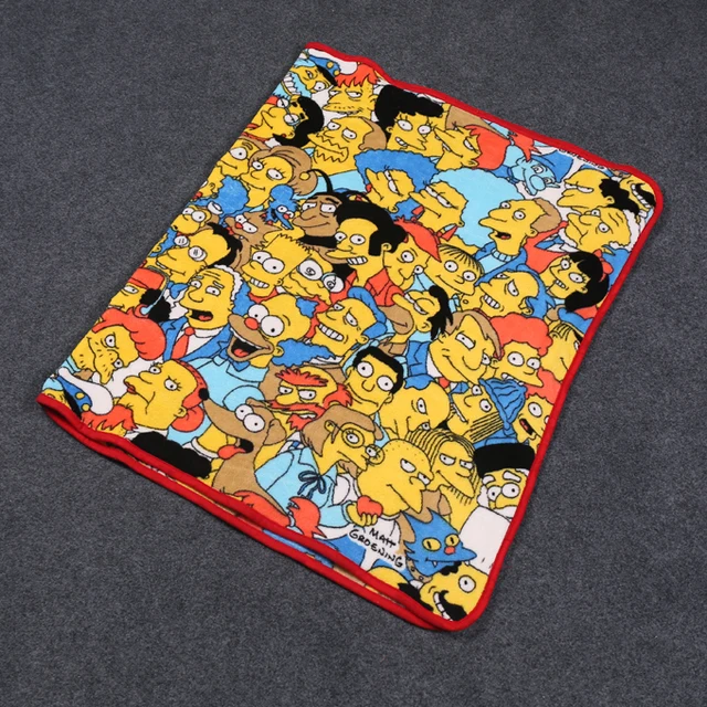 Coral fleece blanket The Simpsons Cartoon towel blanket kidsin