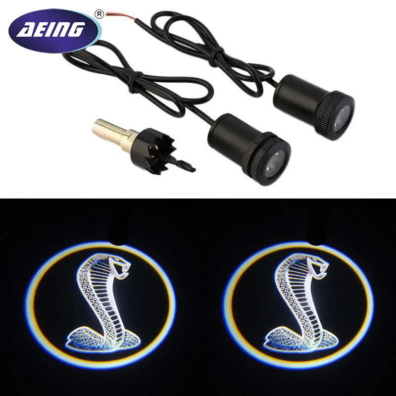 AEING 2 * Ghost Shadow Logo welcome белый светодиодный светильник для двери лазерный прожектор
