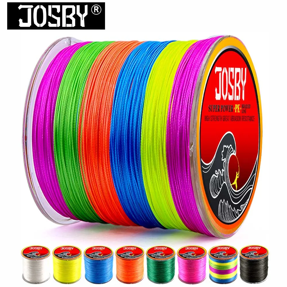 JOSBY 500 M 8 السواحل صنارة صيد بولي ايثيلين مجدول اليابان المتعددة الشعيرات سوبر الطاقة خيط صنارة الصيد s متعددة خيوط خيط صنارة صيد حبل الحبل