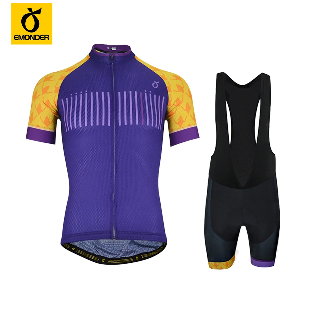 

EMONDER Quick Dry Short Sleeve Cycling Clothing Breathable Bike Riding Wear Ropa Ciclismo Bicycle Jersey Cycling Jersey Sets