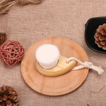 Ручная деревянная ручка Очищающая щетка Кисть для лица кисть для очистки дица для мытья лица мягкая щетина