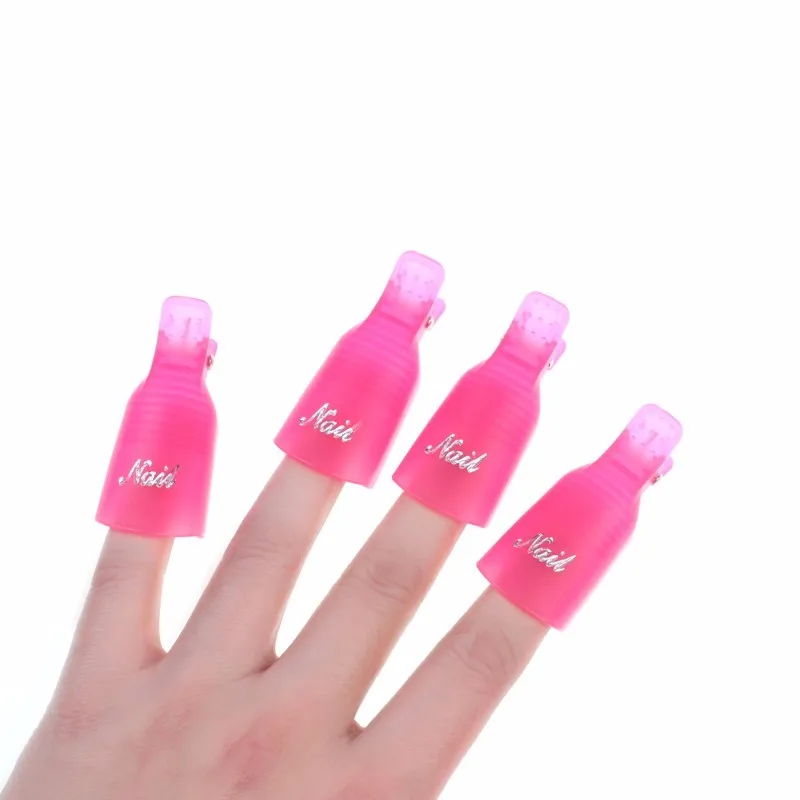 Хорошее качество 10 шт. пластиковый лак для ногтей замачиваемый колпачок зажим УФ светодиодный Гель-лак для удаления обертывания инструмент для удаления ногтей крышка