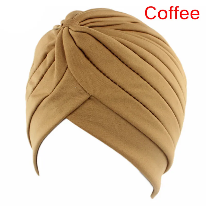 Women Elastic Stretchy Beanies Hat Bandanas Big Satin Bonnet Hijab Cap Hat For Musleim Womens Solid Color Muslim Turban Cap 1PCS