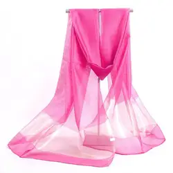 Высокая мода Hot Pink Для женщин шелковый шарф шифон шарфы новизны дропшиппинг шаль Mujere Bufanda Чал Размеры 70x190 см SW36-I