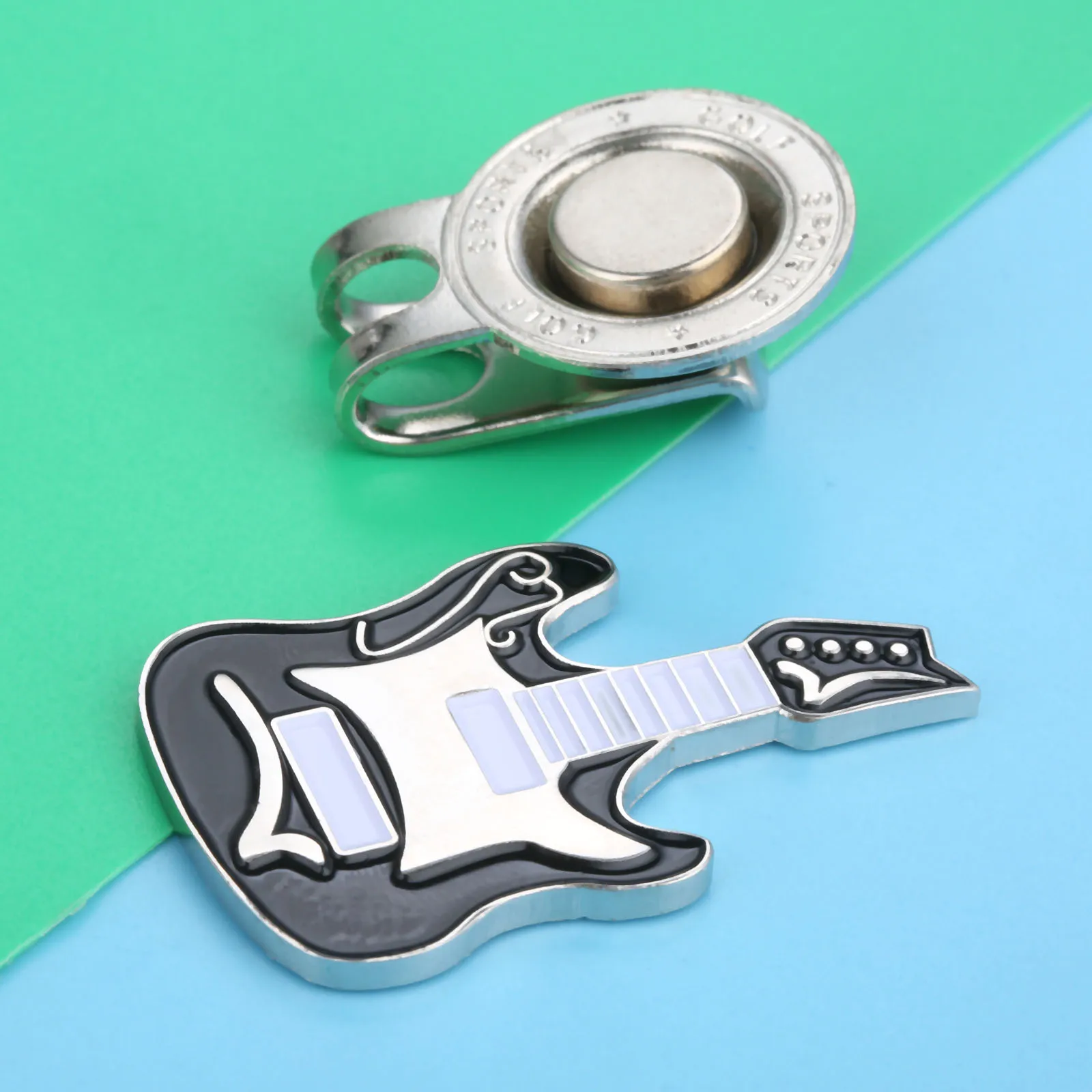 المهنية سبائك مشبك قبعة غولف المغناطيسي قبعة قناع مقاطع كرة جولف تهدف ماركر جولف التدريب الايدز-الإلكترونية الغيتار تصميم