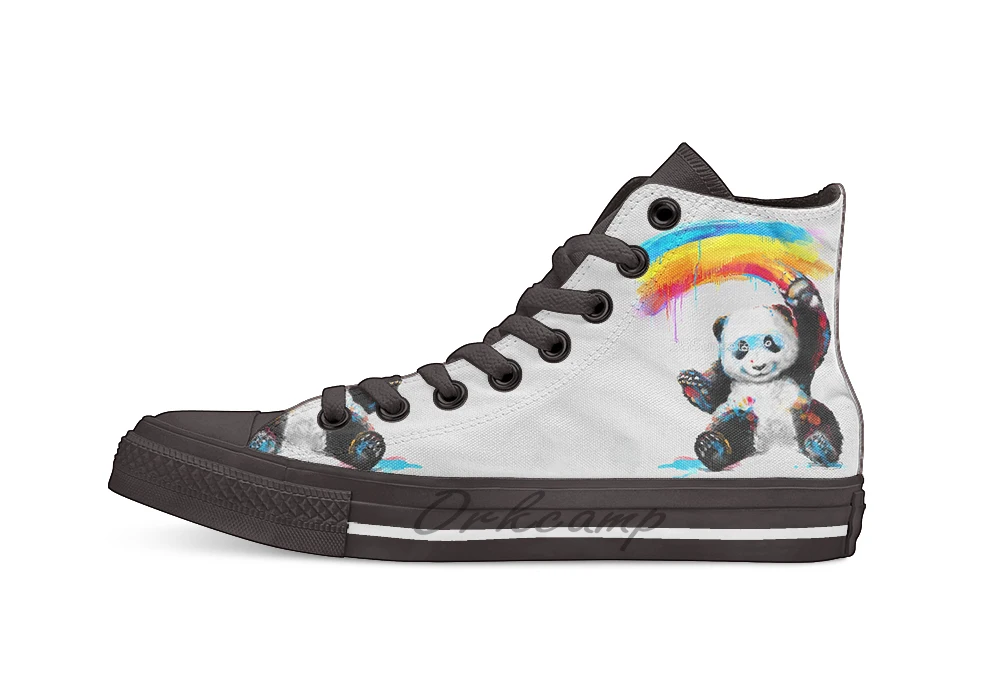 

Giant Painter Design breathable Casual High Top lace-up Canvas shoes sneakers For Drop shipping