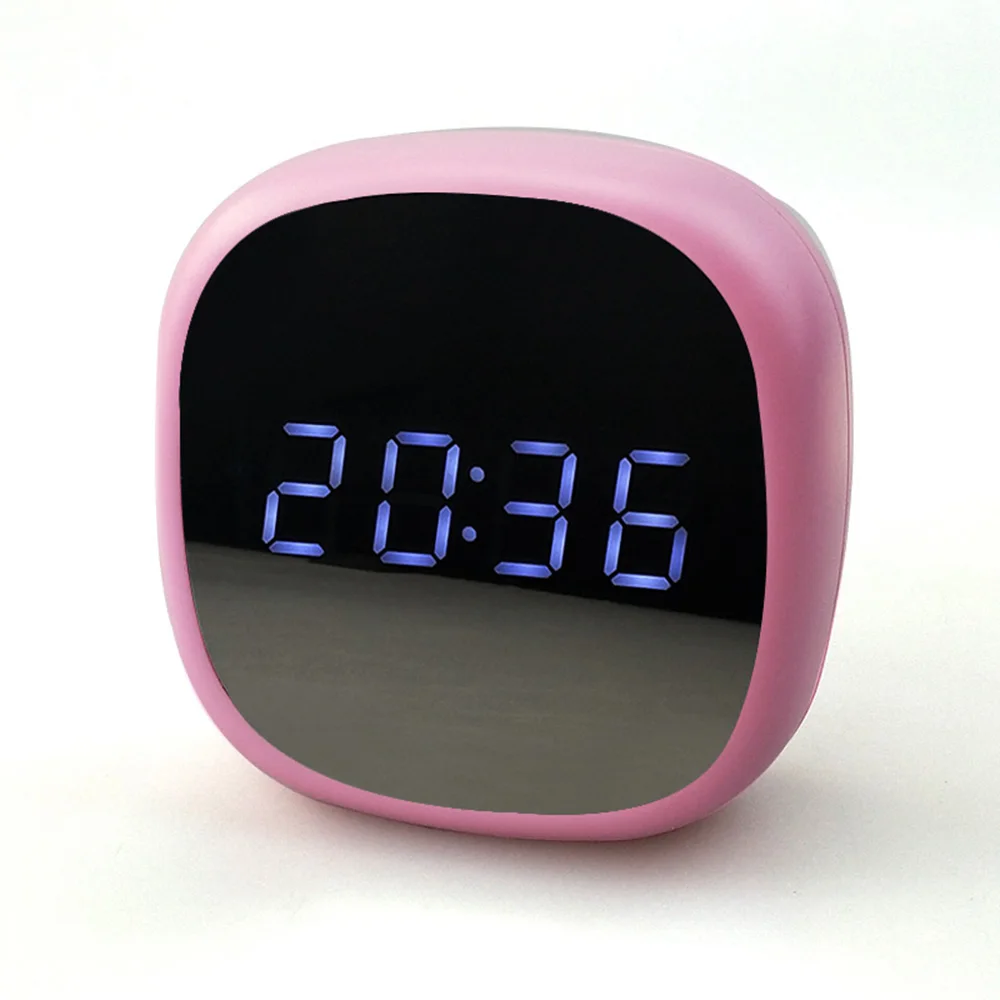 Multi function LED Mirror Alarm Clock Night Light Electronic Alarm
