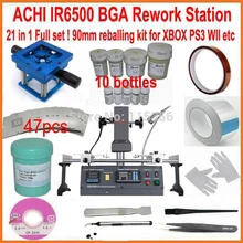 ACHI IR6500 инфракрасного BGA паяльная станция Обновление от IR6000 IR9000+ 90 мм Профессиональный 47 шт. трафареты для восстановления шариковых выводов припоя 20 подарок