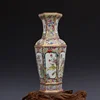 Jingdezhen Antique Qianlong Year Mark Enamel Golden Hexagonal flowers and birds vase antique porcelain collection 1